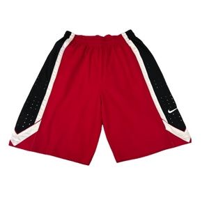 Nike Dry-Fit Medium Maroon Red With Decor Man's Breathable Workout Active Shorts